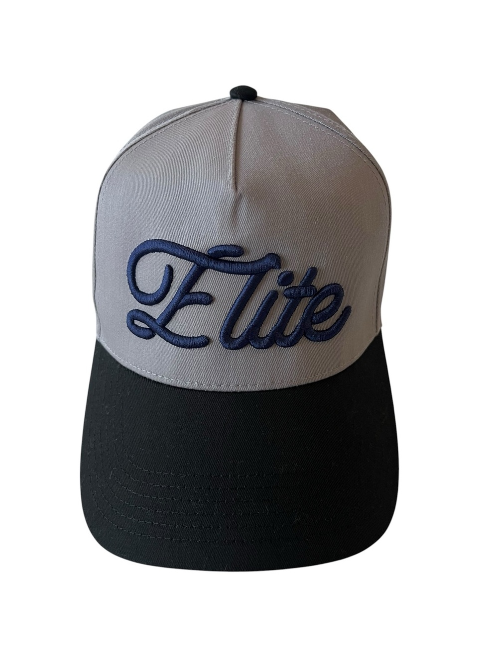 Otto Cap Elite Embroidered Two Tone Snapback Hat Gray Black Horseshoe